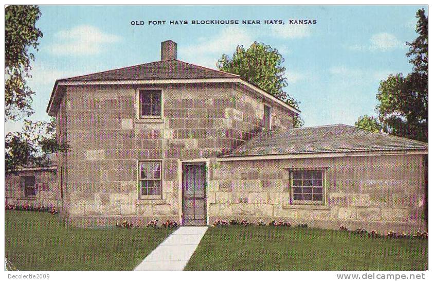 Z994 USA Missouri Kansas Old Fort Hays Blockhouse Near Hays Circulated - Altri & Non Classificati