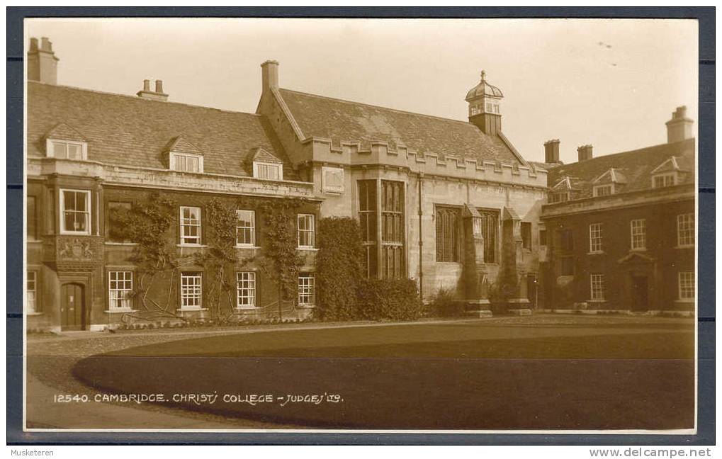 United Kingdom PPC England Cambridgeshire 12540 Cambridge Christ´s College Real Photo Judges´ Old Postcard Mint - Cambridge