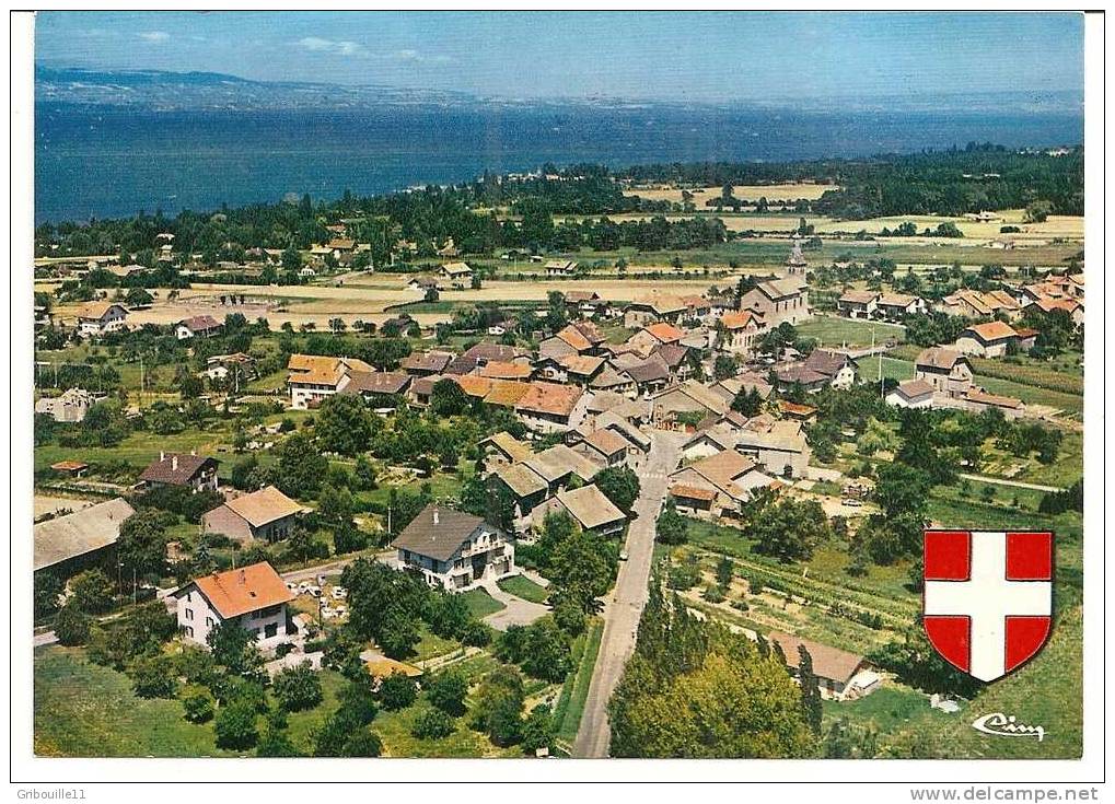 MESSERY   -   * VUE AERIENNE Du VILLAGE Et  De LA PLAGE SUR LE LEMAN *  -  Editeur : COMBIER De Macon   N° 3.99.81.4251 - Messery