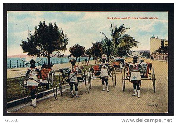 1919 Ethnic Postcard Rickshas & Pullers - Zulu Theme - South Africa  - Ref 408 - Unclassified