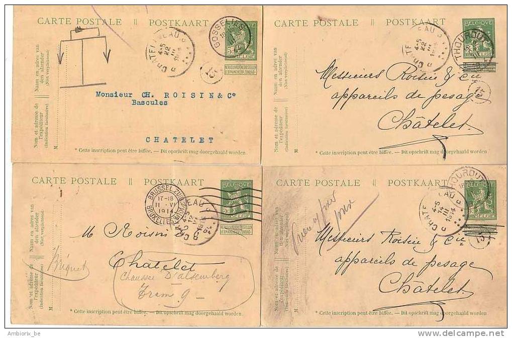 Entier Postal Nr 50 - Ensemble De 8 Cartes - Lot 20 - Briefkaarten 1909-1934
