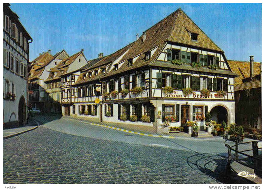 Carte Postale  67. Barr  Hotel-Restaurant "Au Brochet"  Place De La Mairie Mr. Bisquerra Prop. Trés Beau Plan - Barr
