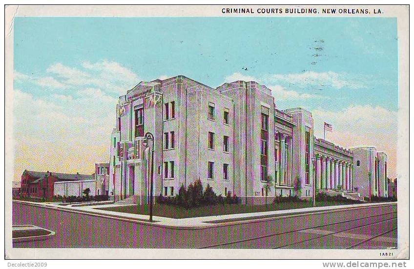 Z1006 USA Louisiana New Orleans Criminal Courts Building Circulated 1935 - New Orleans