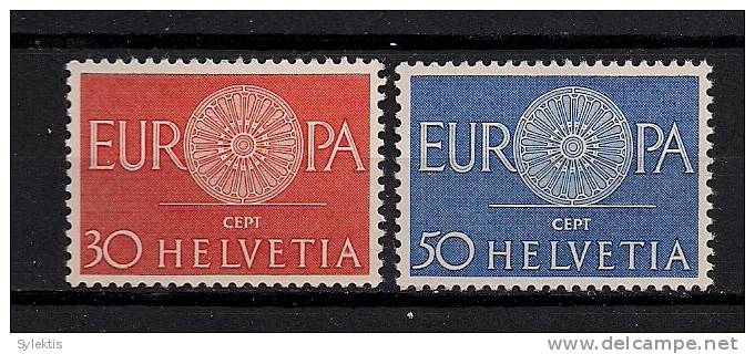 SWITZERLAND 1960 EUROPA CEPT SET MNH - Neufs