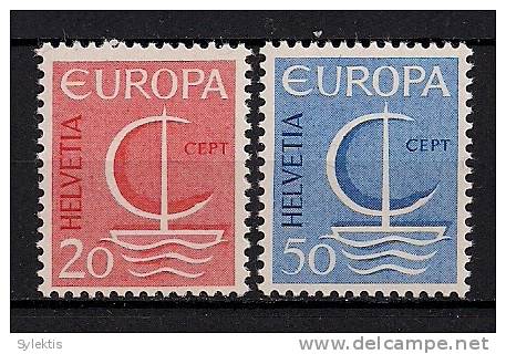 SWITZERLAND 1966 EUROPA CEPT SET MNH - Unused Stamps