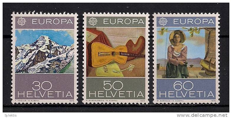 SWITZERLAND 1975 EUROPA CEPT SET MNH - Unused Stamps