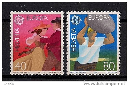 SWITZERLAND 1981 EUROPA CEPT SET MNH - Ungebraucht