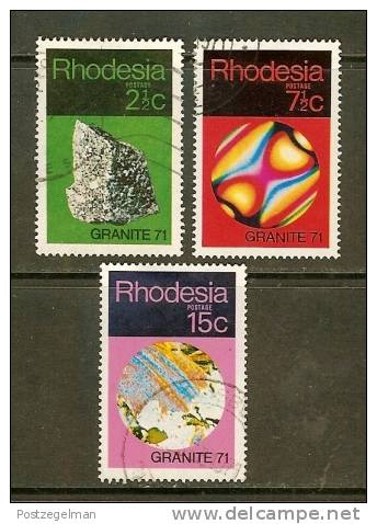 RHODESIA 1971 Used Stamp(s) Geologic Congress 114-117 3 Stamps Only (thus Not Complete) - Rhodesia (1964-1980)