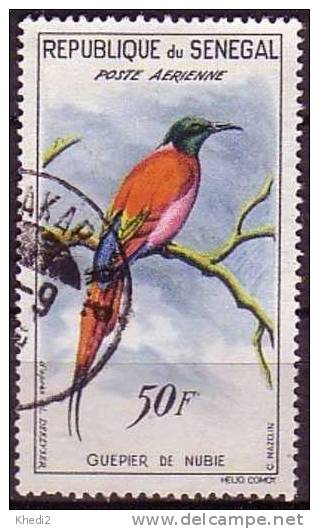 Timbre Sénégal / PA 31 - Animal - Oiseau Guêpier De Nubie - Bee Eater Bird Stamp - Vogel Briefmarke - Sperlingsvögel & Singvögel