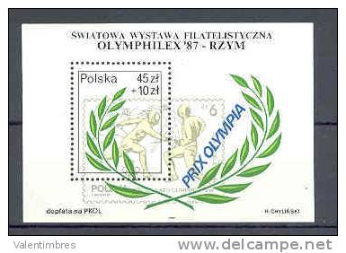 Pologne  Poland Polen Polska  BF ** YT 114 Expo "Olymphilex87" Escrime - Blokken & Velletjes