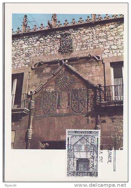 ESPAGNE Carte Maximum Num-Yvert 2619 LA MAISON DU CORDON BURGOS - Cartes Maximum