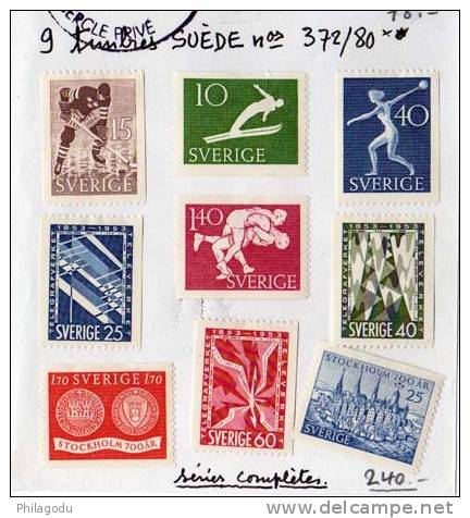 1953, Athlétisme, 700 Ans De Stockolm, Télégraphe, N° 372 – 80 Neuf Avec Charnière Cote 21,50 E - Nuevos