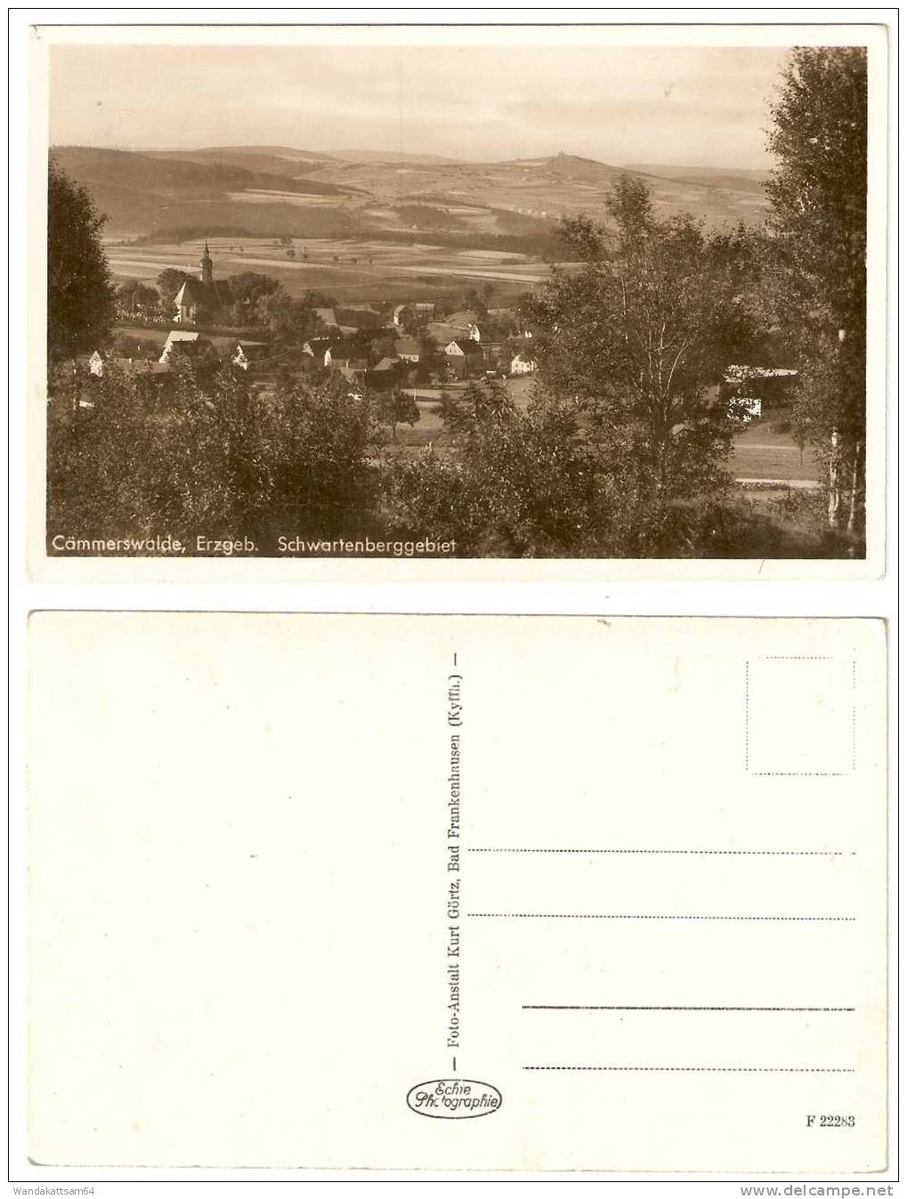 AK Cämmerswalde, Erzgeb. Schwartenberggebiet Echte Photographie Stempel F 22283 - Neuhausen (Erzgeb.)