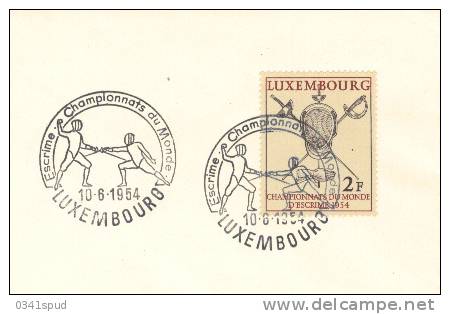 1954  Luxembourg  Championnat Du Monde Escrime Fencing Scherma - Fencing