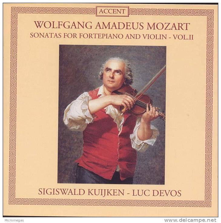 Mozart : Sonates Violon-piano Vol.2, Kuijken, Devos - Classique