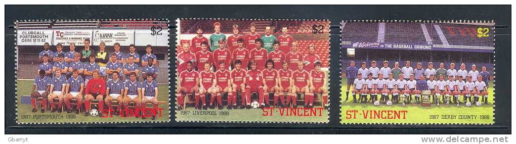 St Vincent Scott # 1052 - 1059  MNH VF Complete. British Soccer Teams.................... ........C71 - St.Vincent (1979-...)