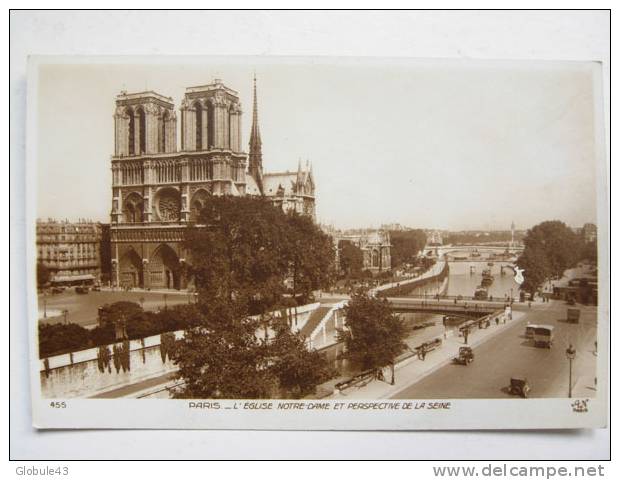 L\´eglise Notre Dame Et Perspective Sur La Seine - Die Seine Und Ihre Ufer