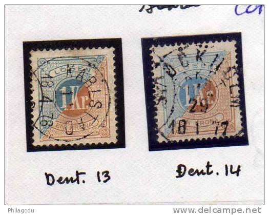 Suède 1874, Timbres Taxes,  Ø   N° 10 (dentelé 13 Et 14), Cote 100 € - Portomarken