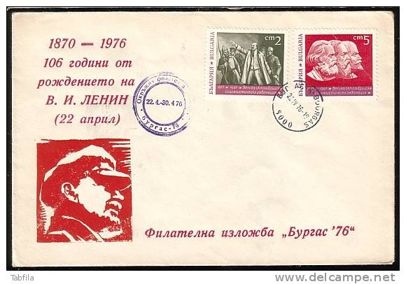 BULGARIA / BULGARIE - 1976 - 106 Ans De La Naissans De Lenin - Spec.covert - Lénine