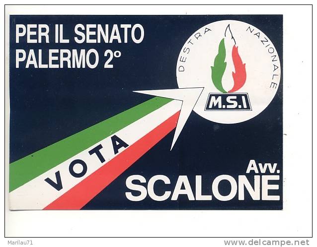 Politica Elezioni MOVIMENTO SOCIALE ITALIANO 2 Anni '80 Nuova - Formato Grande - - Partis Politiques & élections