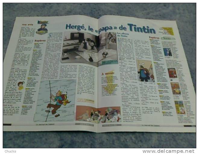 JDE Journal Des Enfants Hommage à Hergé De 2003 Sous Blister Avec Couverture Et Article Tintin - Fortsetzungen