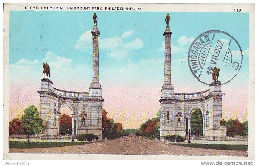 Z1041 Pennsylvania Philandelphia The Smith Memorial Circulated 1932 - Philadelphia