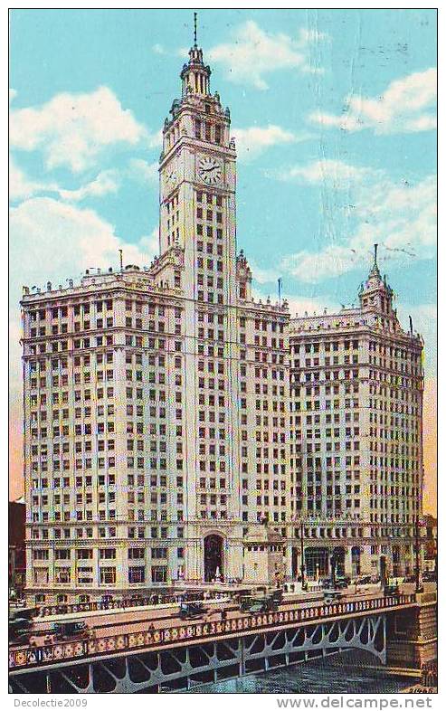 Z1051 United States Chicago Wrigley Building  Circulated 1931 Missing Stamp - Chicago