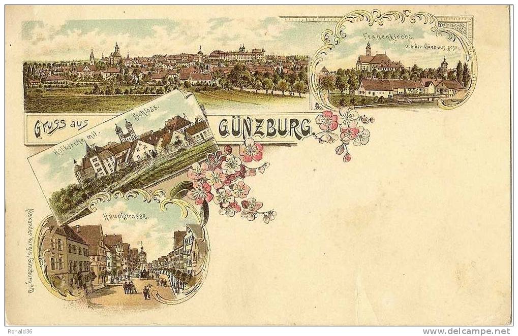 Cp Allemagne GUENZBURG Gruss Aus - Guenzburg