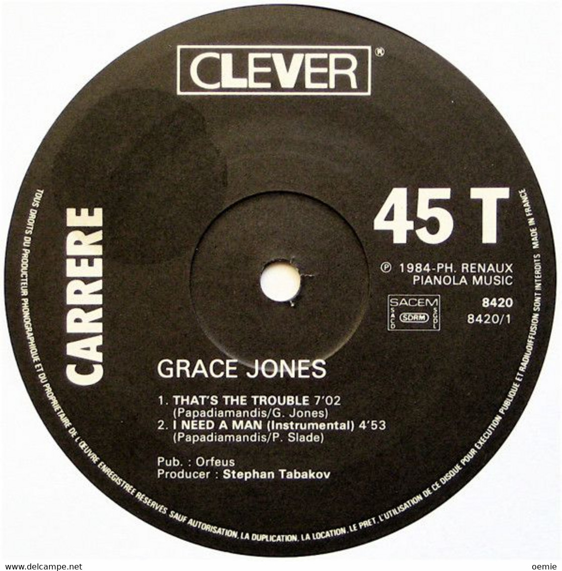 GRACE  JONES   BIGGEST  HITS - 45 T - Maxi-Single