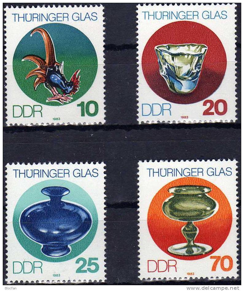 Defektes H In Thüringer Glas DDR 2835 II ** 48€ Mit Vergleichsstück - Porcelana