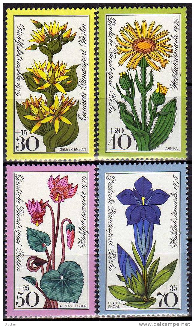 IV. Quartal 1975 O Blumen Technik Weihnachten Löbe Berlin 494-515 11€ Used Stamps Set From Germany - Lots & Kiloware (mixtures) - Max. 999 Stamps