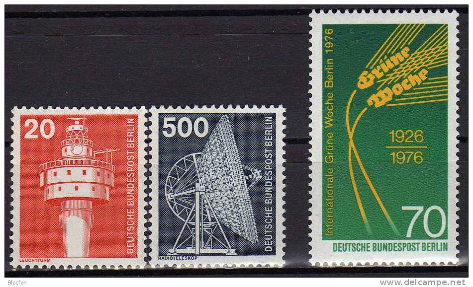 I. Quartal 1976 O Getreide-Ähren Leuchtturm Radio Berlin 496-516 6€ Used Stamps Set From Germany - Lots & Kiloware (mixtures) - Max. 999 Stamps