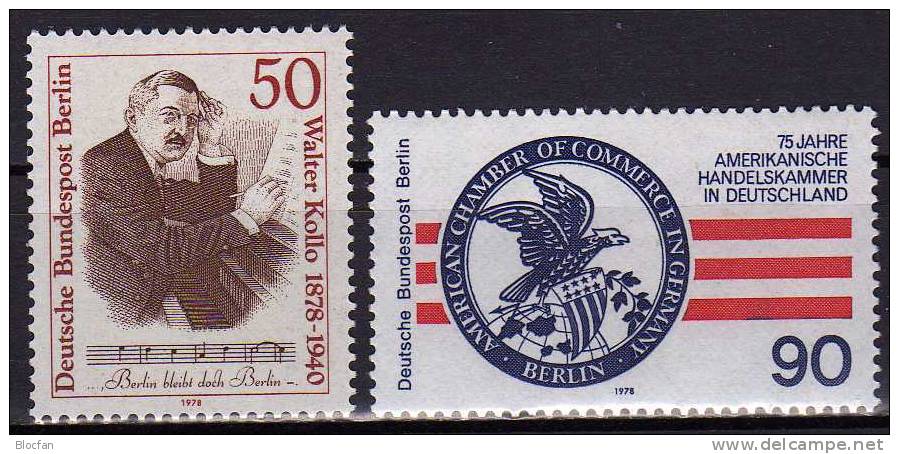 I. Quartal 1978 O Musiker Kollo USA-Handelskammer Berlin 561-562 3€ Used Stamps Set From Germany - Lots & Kiloware (mixtures) - Max. 999 Stamps