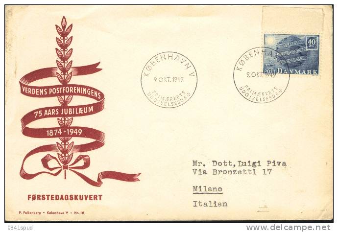 1949  Danemark  FDC  U.P.U. - U.P.U.