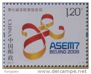 2008-27 CHINA  7TH ASIA-EUROPE MEETING 1V - Neufs