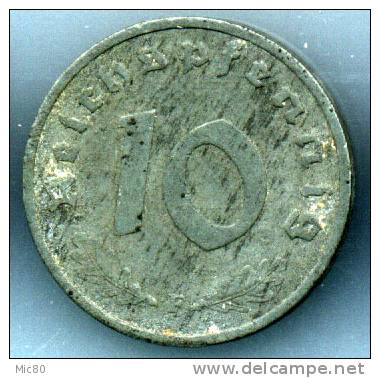 Allemagne 10 Pfennig 1940 F Tb - 10 Reichspfennig
