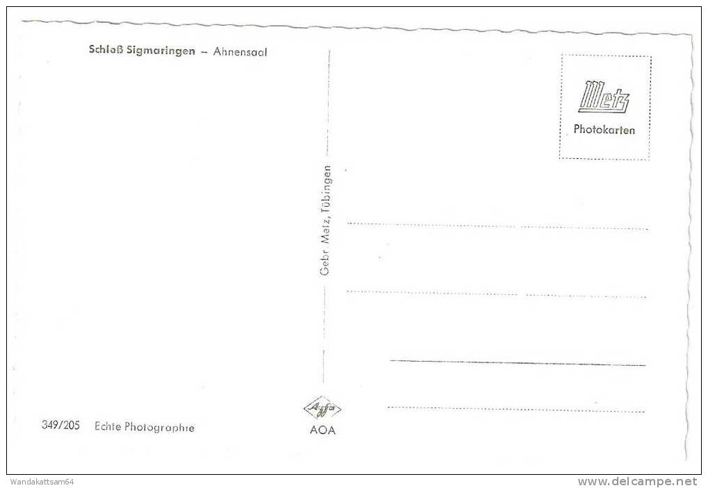 AK SIGMARINGEN Schloß - Ahnensaal - Sigmaringen