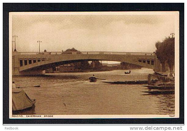 Early Postcard Rowing Boat Under Caversham Bridge Reading Berkshire - Ref 411 - Reading