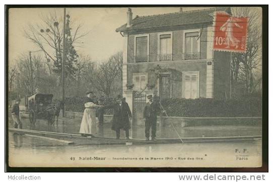94 SAINT MAUR DES FOSSES   Inondation De La Marne 1910 - Rue Des Iles - Saint Maur Des Fosses