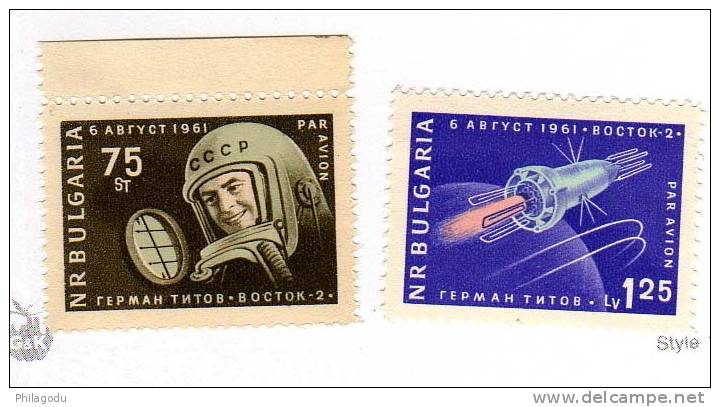 BG 1961, Cosmonaute Russe Herman Stepanovitch Titov, Avion 83/84** , Cote 10 € Sans Charnière ++ - Neufs