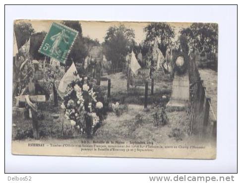 203. Bataille De La Marne - Septembre 1914 - ESTERNAY - Tombes D'officiers ... - Esternay