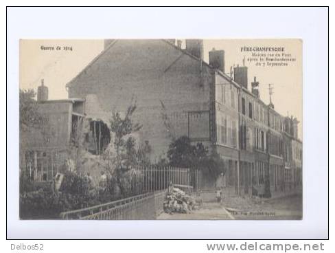 Guerre De 1914 - FERE-CHAMPENOISE - Maison Rue Du Pont Après Le Bombardement Du 7 Septembre - Fère-Champenoise