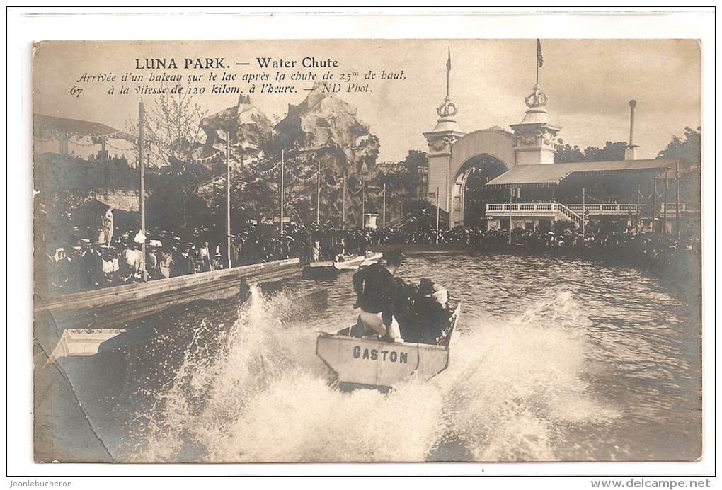 C  .P. A   (  LUNA PARK  - WATER  CHUTE  " Arrivée  D´un Bateau  Sur Le Lac "  ) - Demonstrations