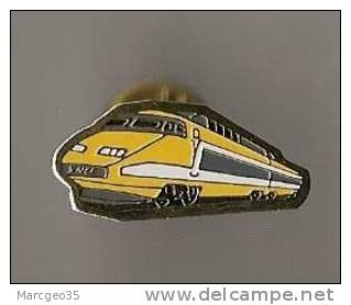 Pin's TGV Jaune,SNCF,train - TGV