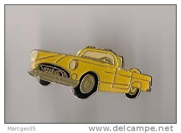 Pin's Voiture Automobile Ford Thundbird 1957 Jaune - Corvette