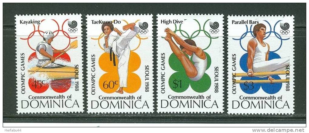 Dominica     "Olympic Games Seoul 88"    Set     SC# 1069-72 MNH** - Dominica (1978-...)