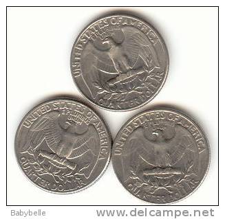 3 QUARTER DOLLARS  1974  /77   / 79 - 1796-1838: Bust