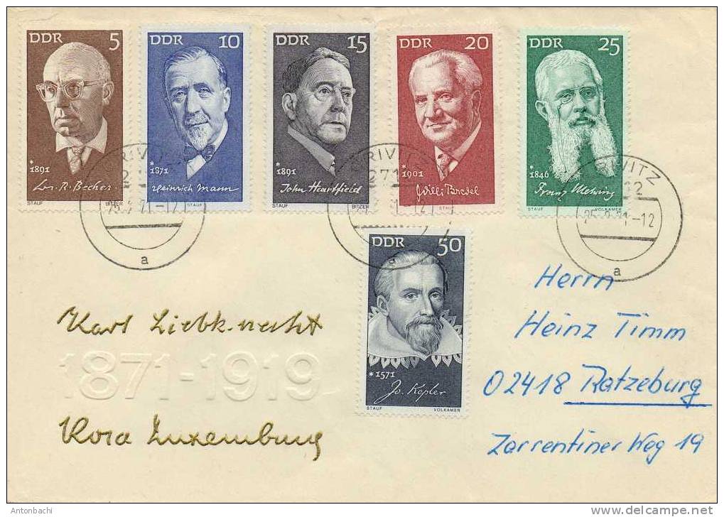 ALLEMAGNE REPUBLIQUE DEMOCRATIQUE / GERMAN DDR - 1971- SCOTT 1270-75-ENVELOPPE - Briefe U. Dokumente