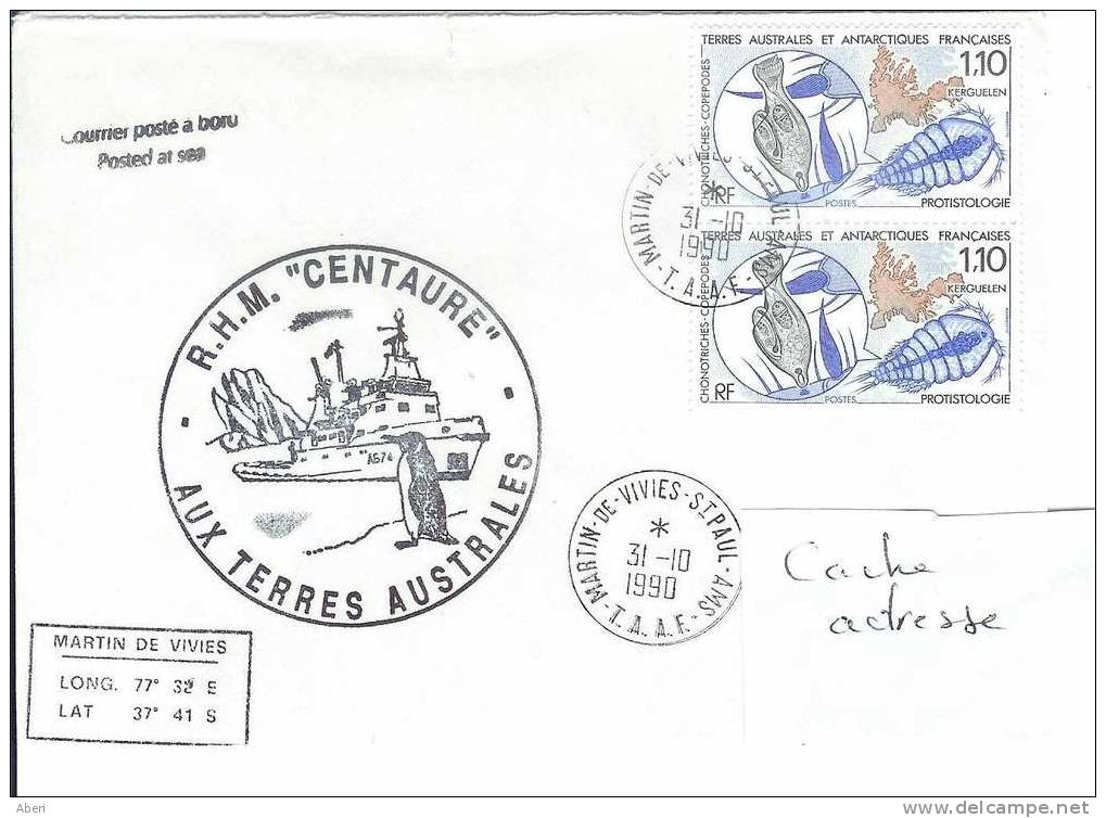 4673 R H M CENTAURE à St PAUL Et AMSTERDAM - 31-10-90 - Covers & Documents