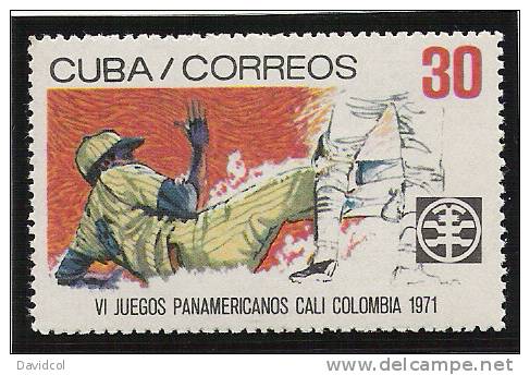 Q782.-.C U B A.- 1971 .- " V JUEGOS PANAMERICANOS CALI-COLOMBIA  " .- EDIFIL #: 1841 .- MNH.- - Honkbal